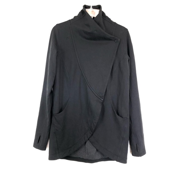 Lululemon That’s a Wrap Open Front Jacket Cardigan Black size 6 - Picture 9 of 14